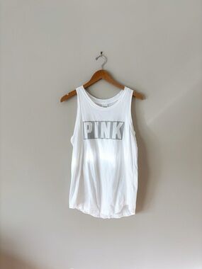 PINK Victoria's Secret White Muscle Tank